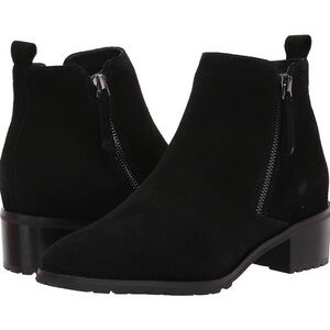 Blondo Samara Suede Waterproof Inside/Outside Double Zipper Ankle Boots Booties